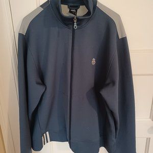 Vintage (1990s) Real Madrid Blue and Silver Jacket